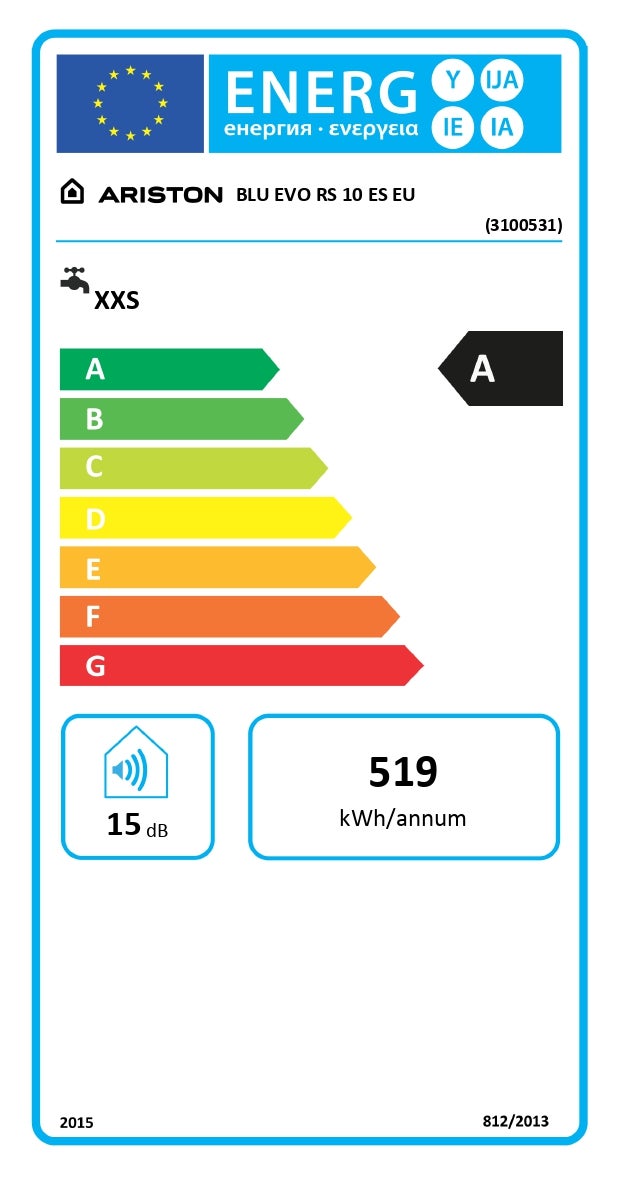 Termoacumulador, Ariston, BLU EVO RS 10 litros - 5