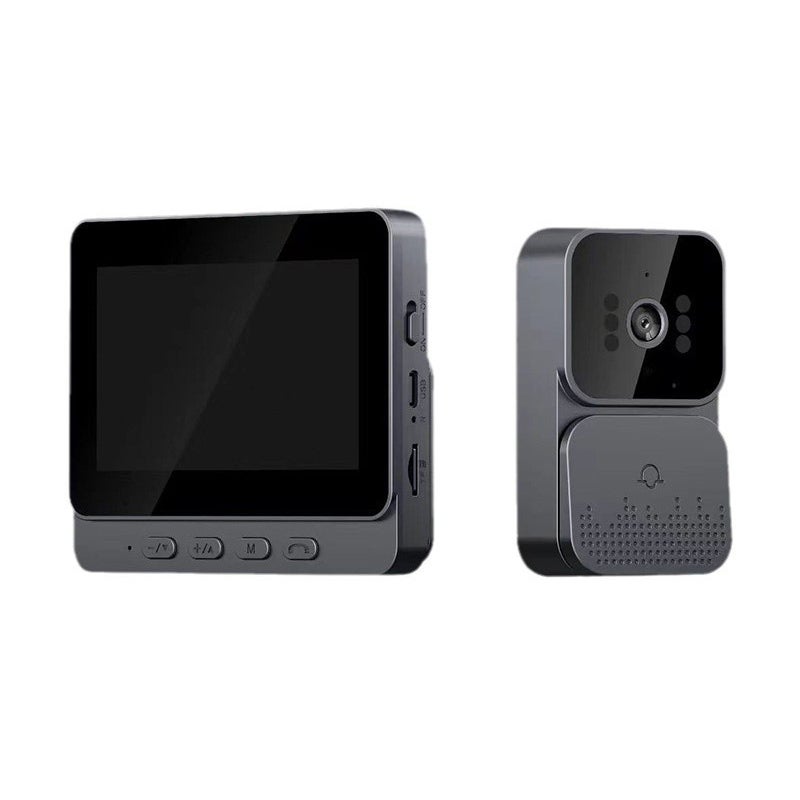 Sonnette vidéo sans fil standard, sonnette sans fil avec caméra, équipée d'un écran, sans carte - 5