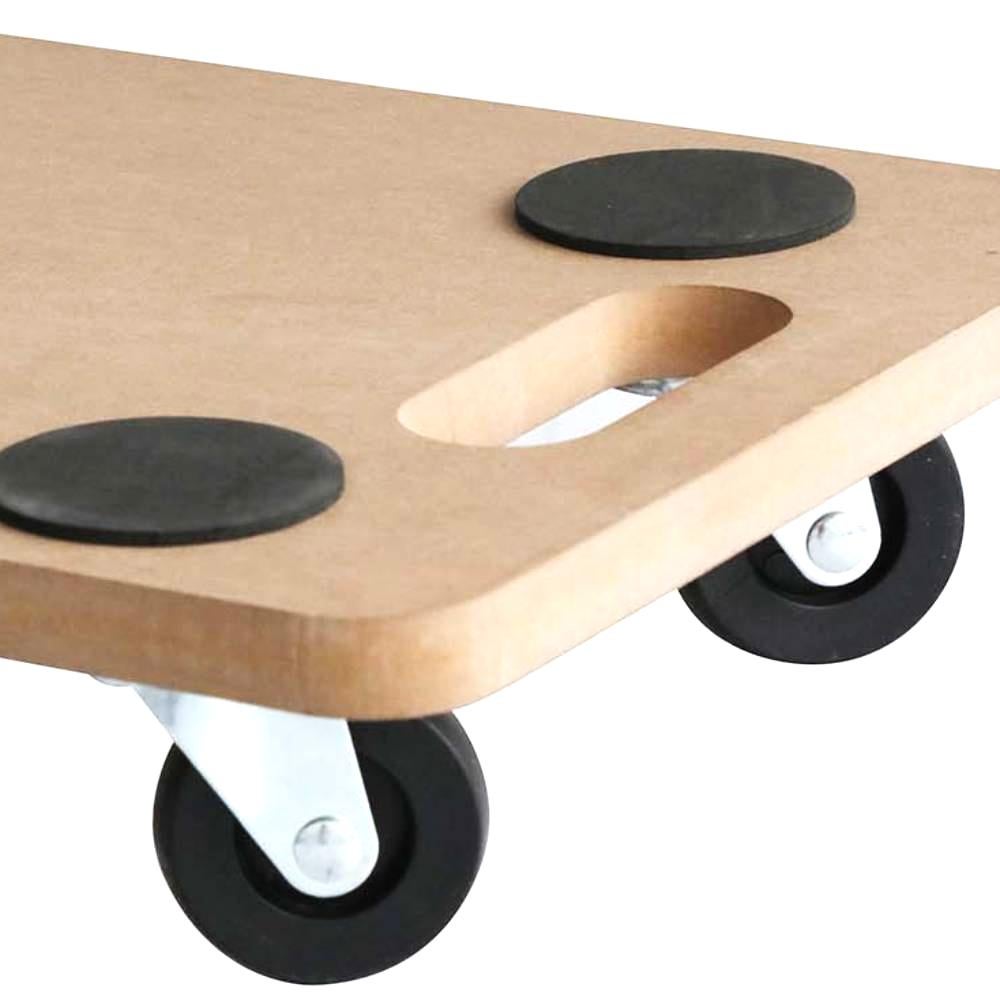 Plateau roulant de manutention - charge max 150 kg - 58 x 29 x 9.5 cm - Plateau de déménagement - 2