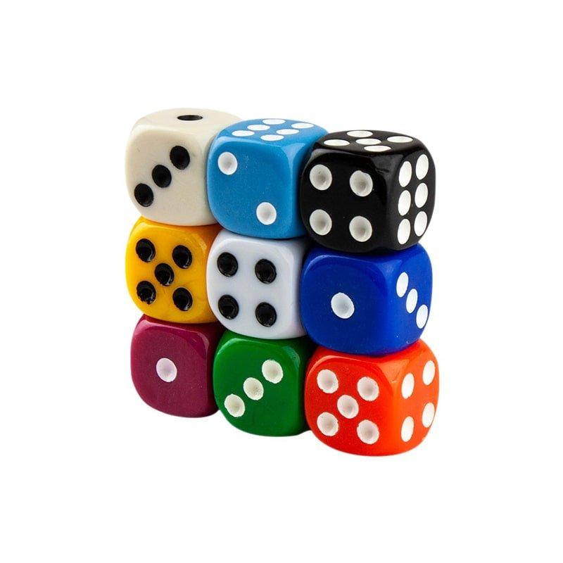 Toddmomy Set Di 10 Dadi In Legno Da 16 Mm, A 6 Facce Con Numeri 1-6 - Per Giochi Da Tavolo E Party - 2