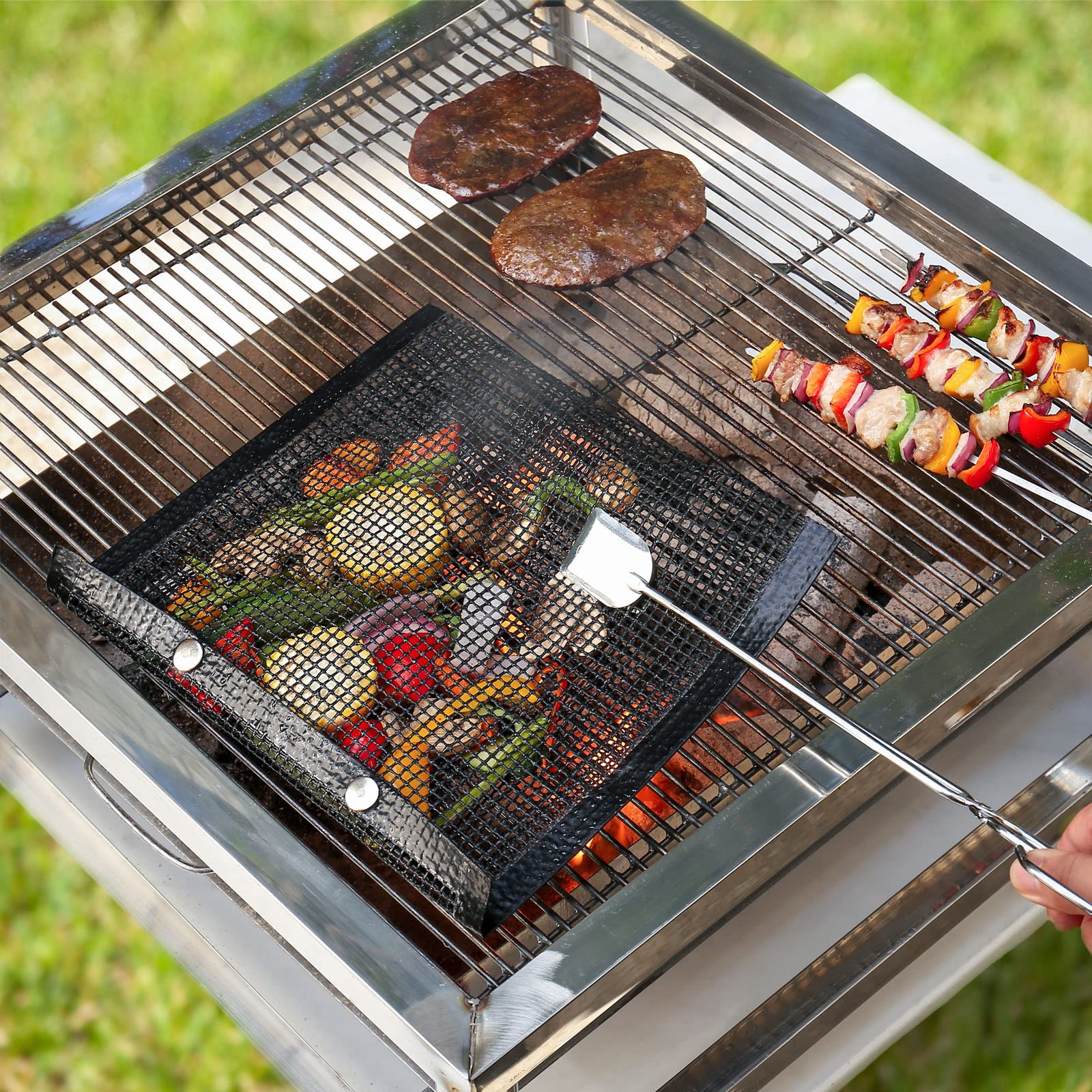 Lot De 5 Tapis Cuisson Silicone PUNDA - Antiadhésif Teflon Grill Four 40x33cm