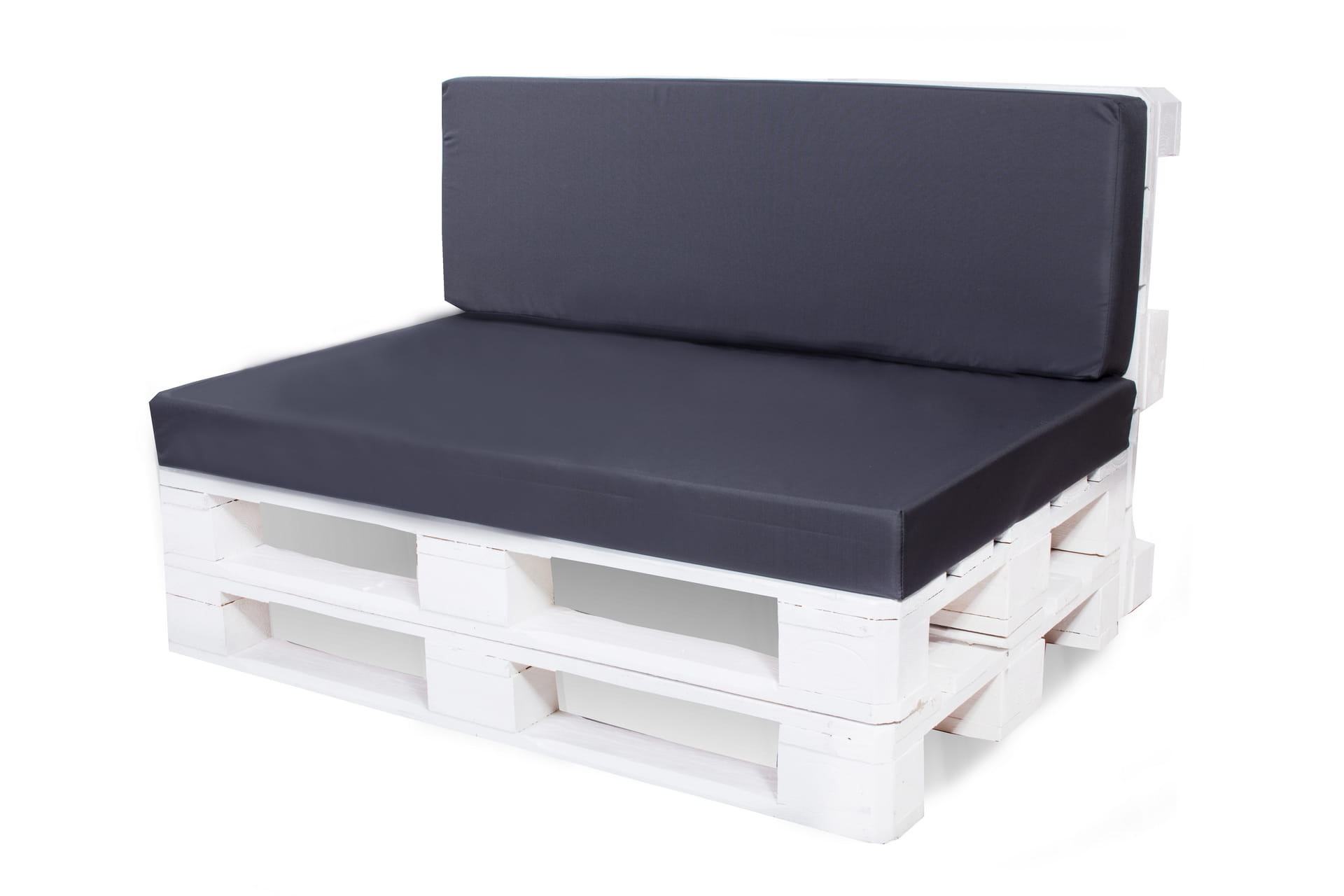 Conjunto de cojines para palets 120x60 asiento y respaldo 120x40cm/ cojines planos azul oscuro/ cojines de jardin/ para interior y exterior