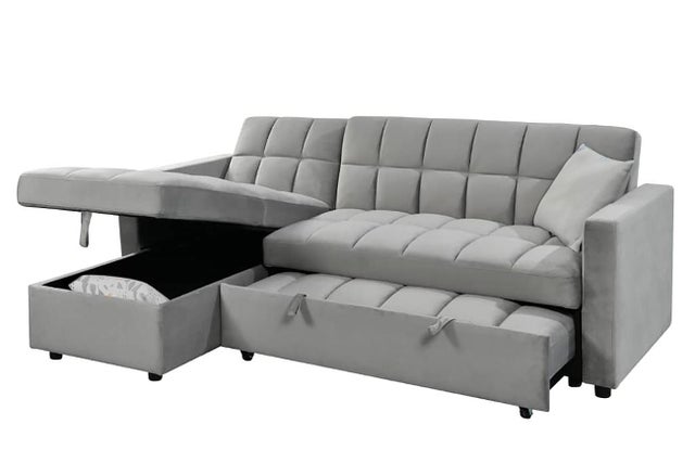Sofá-Cama Chaise Longue Kris 210cm Preto