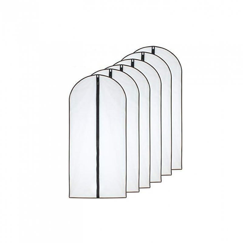 Zestaw 6 przezroczystych, odpornych na wilgoć pokrowców na ubrania, idealnych na płaszcze i garnitury.