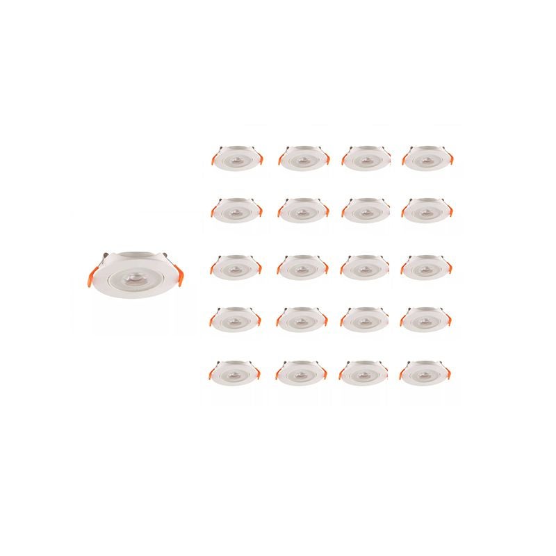 Lot de 20 Spots LED Encastrables D65 7W Rond Blanc Samsung Chip Avec ...