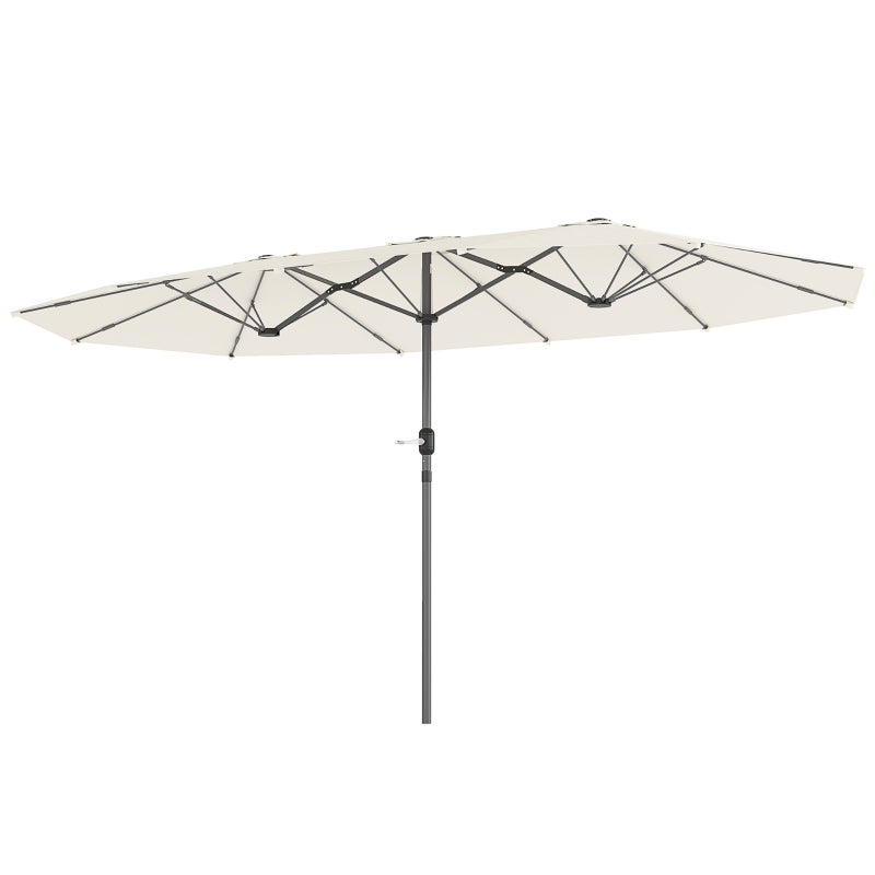 Outsunny Ombrellone Doppio 436 x 260 cm, Protezione UV Ombrellone in