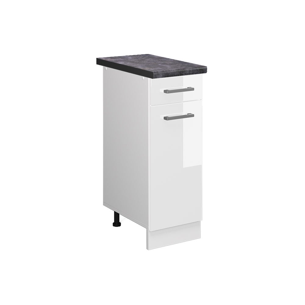 Vicco Szafka dolna do kuchni R-Line, Biały wysoki połysk, 30 cm , BP Antracyt
