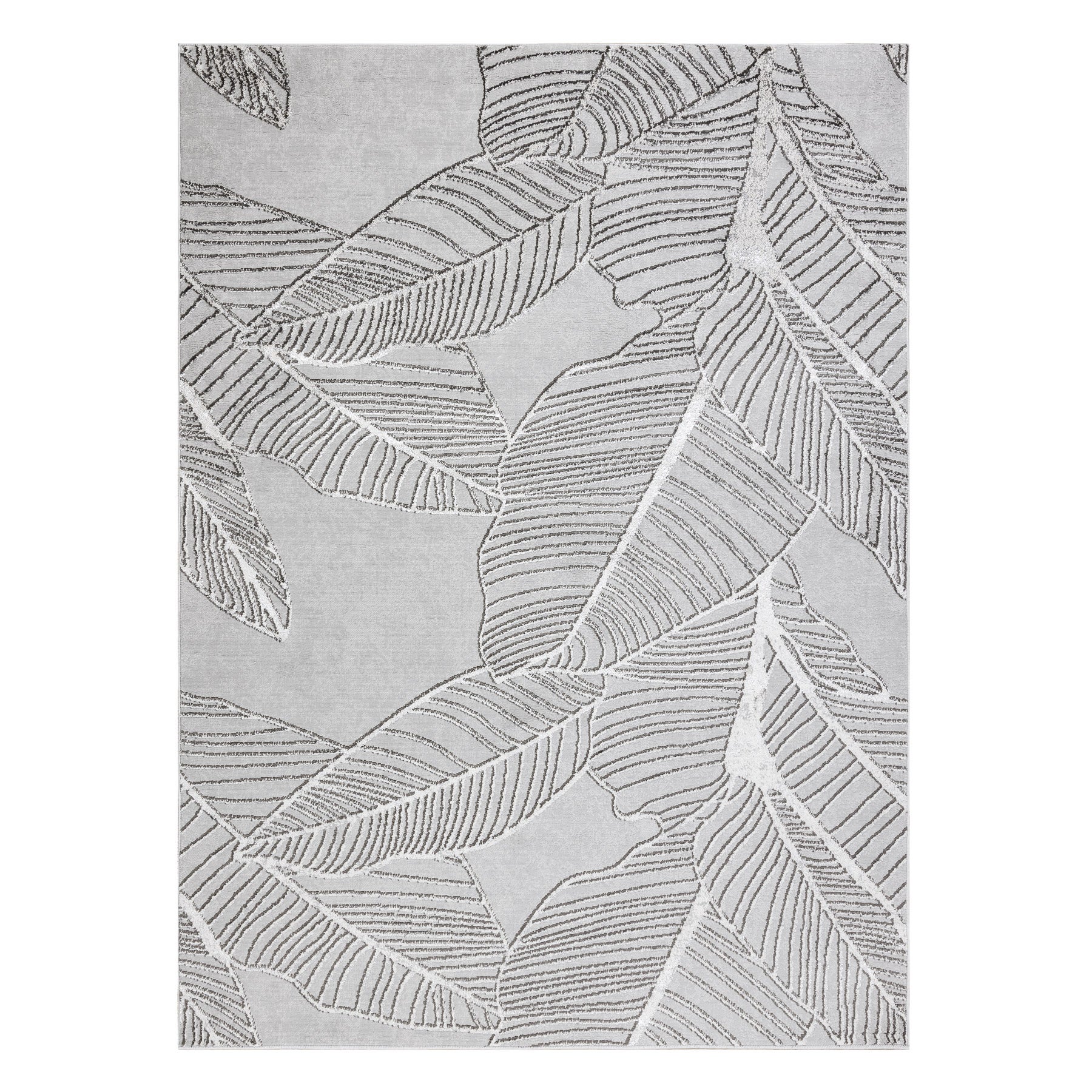 Dywan LIRA E1482 Liście strukturalny, nowoczesny, glamour - szary 140x190 cm - 3