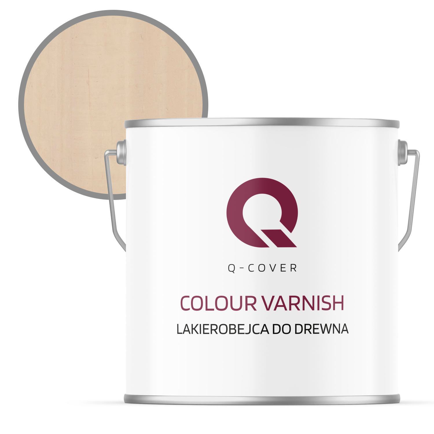 Lakierobejca do Drewna 3w1 Q-Cover Beżowy jasny H4164 Satyna 5L