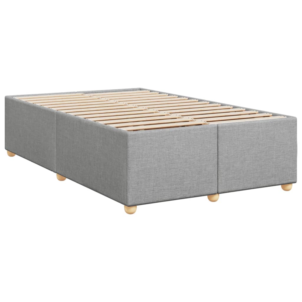 Cadre de lit sans matelas gris clair 120 x 200 cm tissu - 3