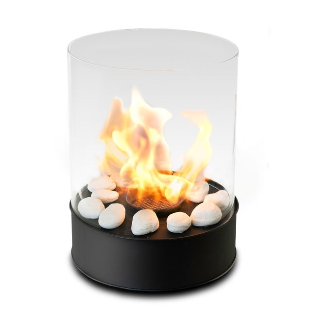 Lareira bioetanol 3 kW, 5 h, interior/exterior, compacta e elegante – Planika Chantico Glassfire – Alt 0,35 x Larg 0,25 x Comp 0,25