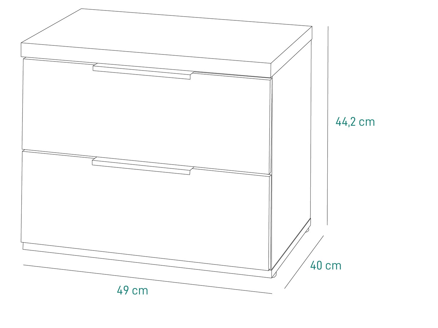 COMPOSAD | Comodino Linea MUNDI BEDROOM, Comodino Bianco, Camera Da Letto, (LxAxP) 49x44,20x39,90 cm, Rovere Oak Miele e Bianco laccato, Made in Italy - 6