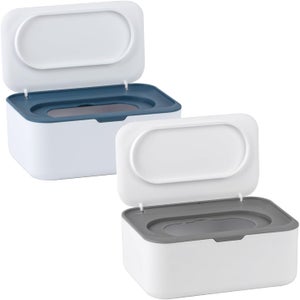 Dispenser Per Salviette 2 Pezzi – Scatola Con Coperchio Ermetico Per Salviette Asciutte E Umide, Per Casa E Ufficio