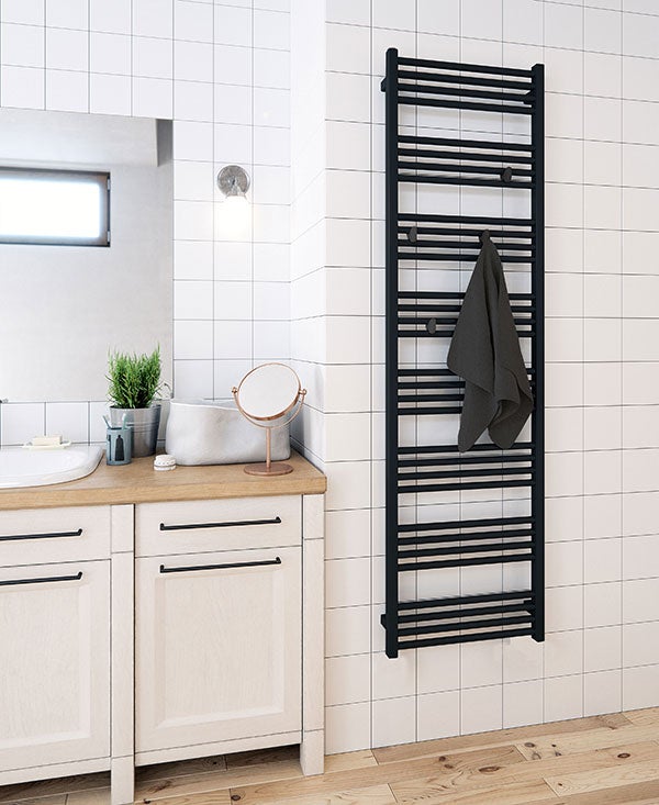 Sèche-serviette électrique noir - (HxL) 1860x600mm - 1000 Watt - 1000 Watt - FIO1860-600E8N - 3