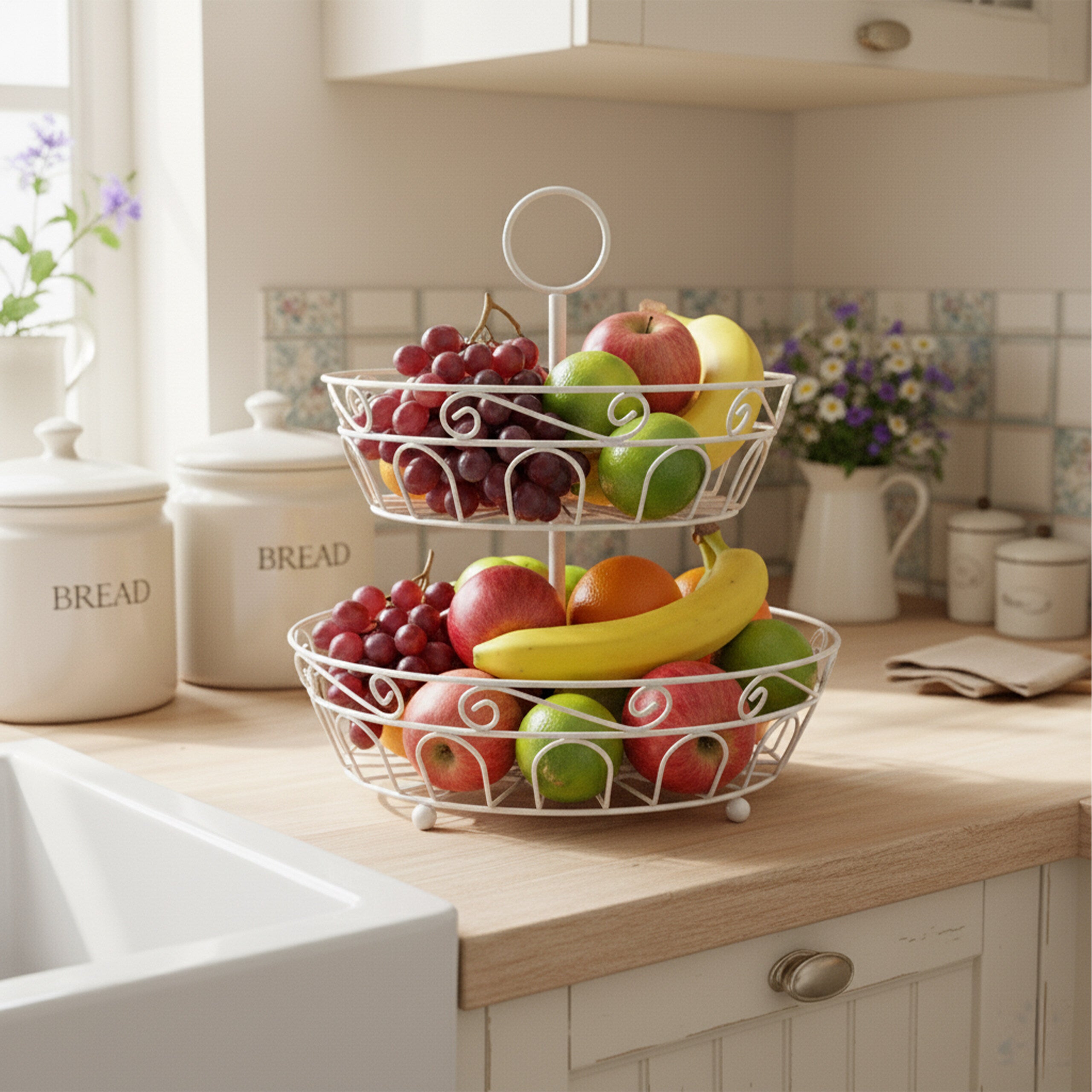 Alzata a 2 piani per frutta e dolci acquista QUI