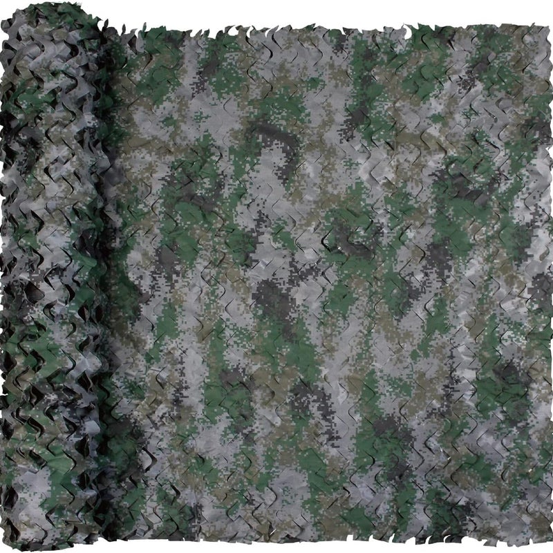 Siatka maskująca do ochrony przed słońcem, jako osłona przeciwsłoneczna i dekoracja imprez, 1,5 x 2 m (Digital Jungle)