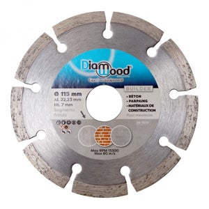 Meuleuse à Disque Diamant 115 Mm (4,5″) – Disque Sec Pour Béton – Toolzone