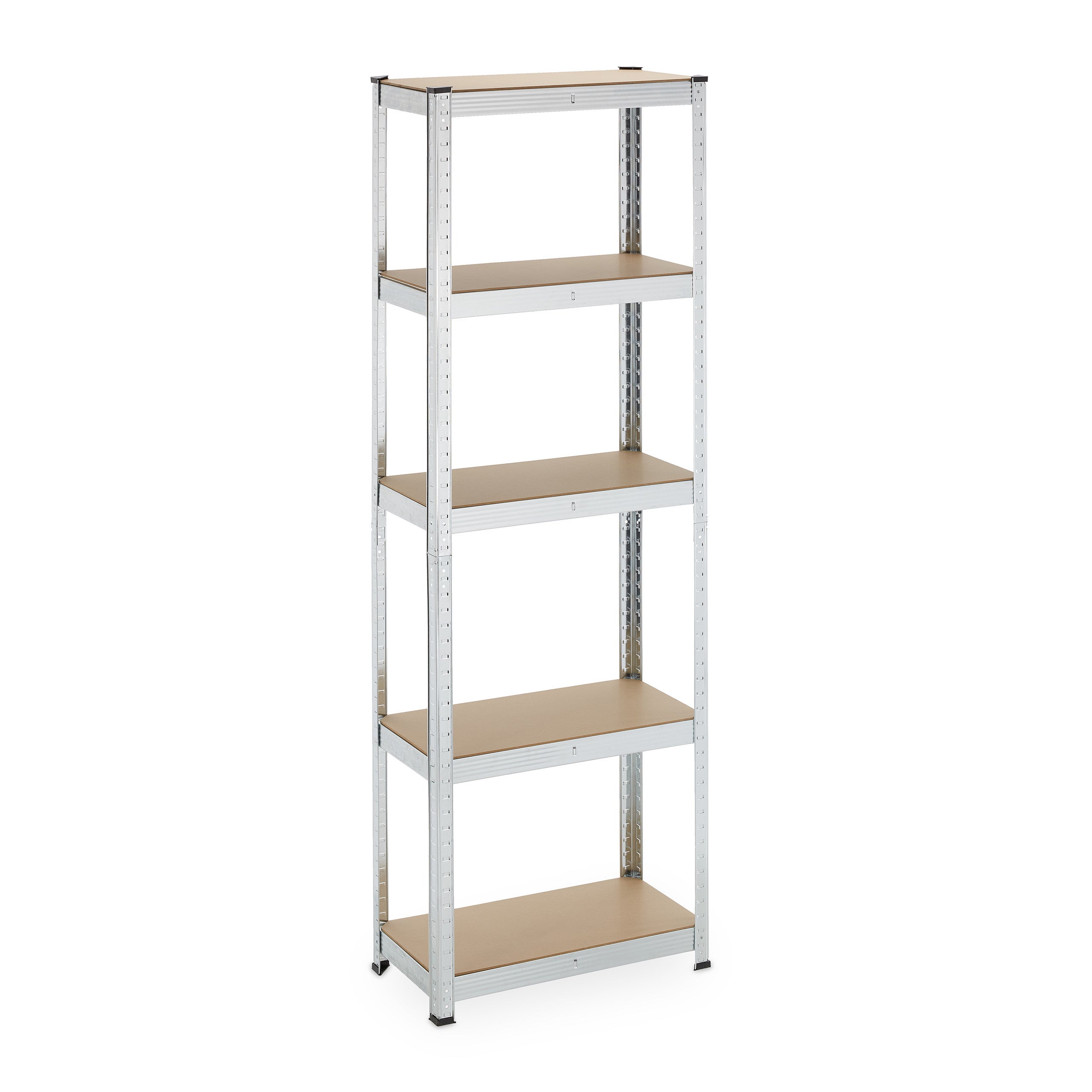 Étagère charge lourde, HxLxP: 180 x 60 x 30 cm, 500 kg, acier galvanisé, rangement cave, à monter, argenté, Relaxdays - 9