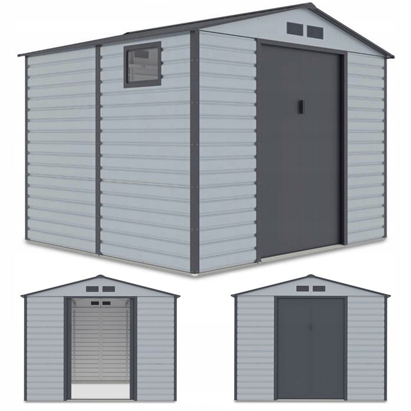 Domek Ogrodowy Narzędziowy na Narzędzia Szopa MONTREAL 267x245 cm Metalowy 1 szt