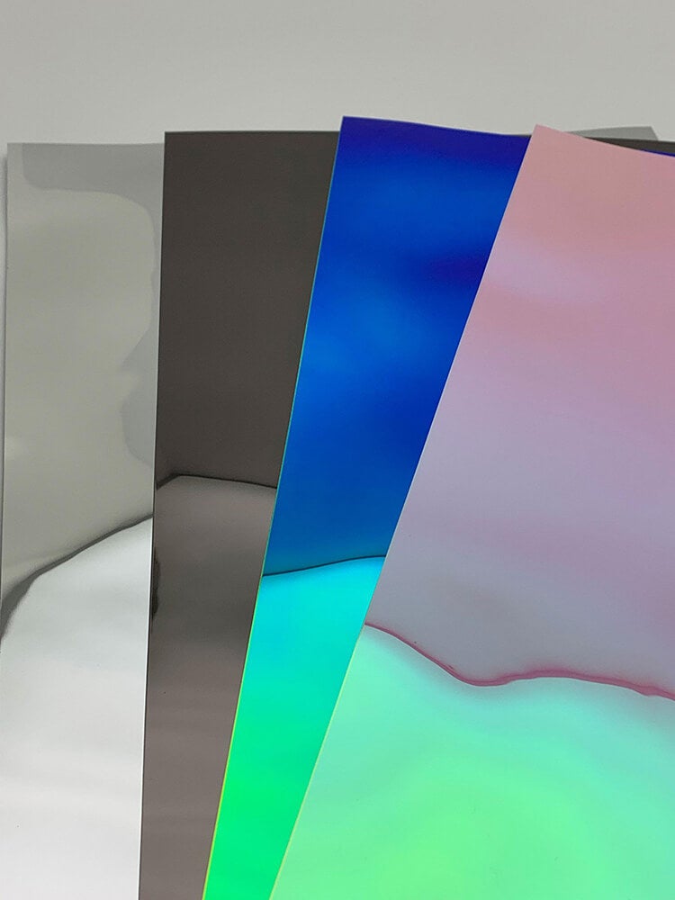 Panneau mural WallFace 3D aspect miroir 27027 OCEAN Silver auto-adhésif argent - 8