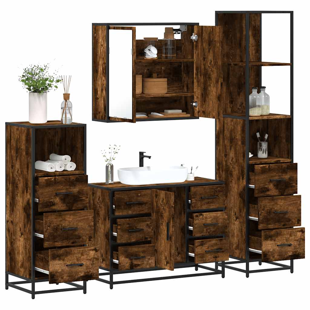 JWQFBC Ensemble de salle de bain miniature en céramique pour maison de poupée, fournitures à l'échelle 1:12, y compris baignoire, toilettes, évier et miroir (4 pièces