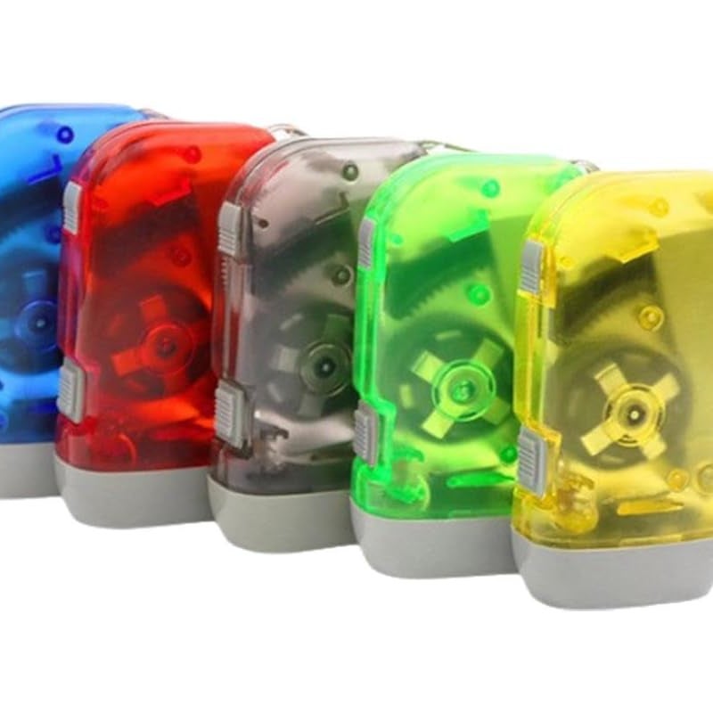 Zestaw 5 latarek awaryjnych LED z korbką - 3 diody LED, idealne na kemping, wspinaczkę, wyprawy z plecakiem i piesze wędrówki