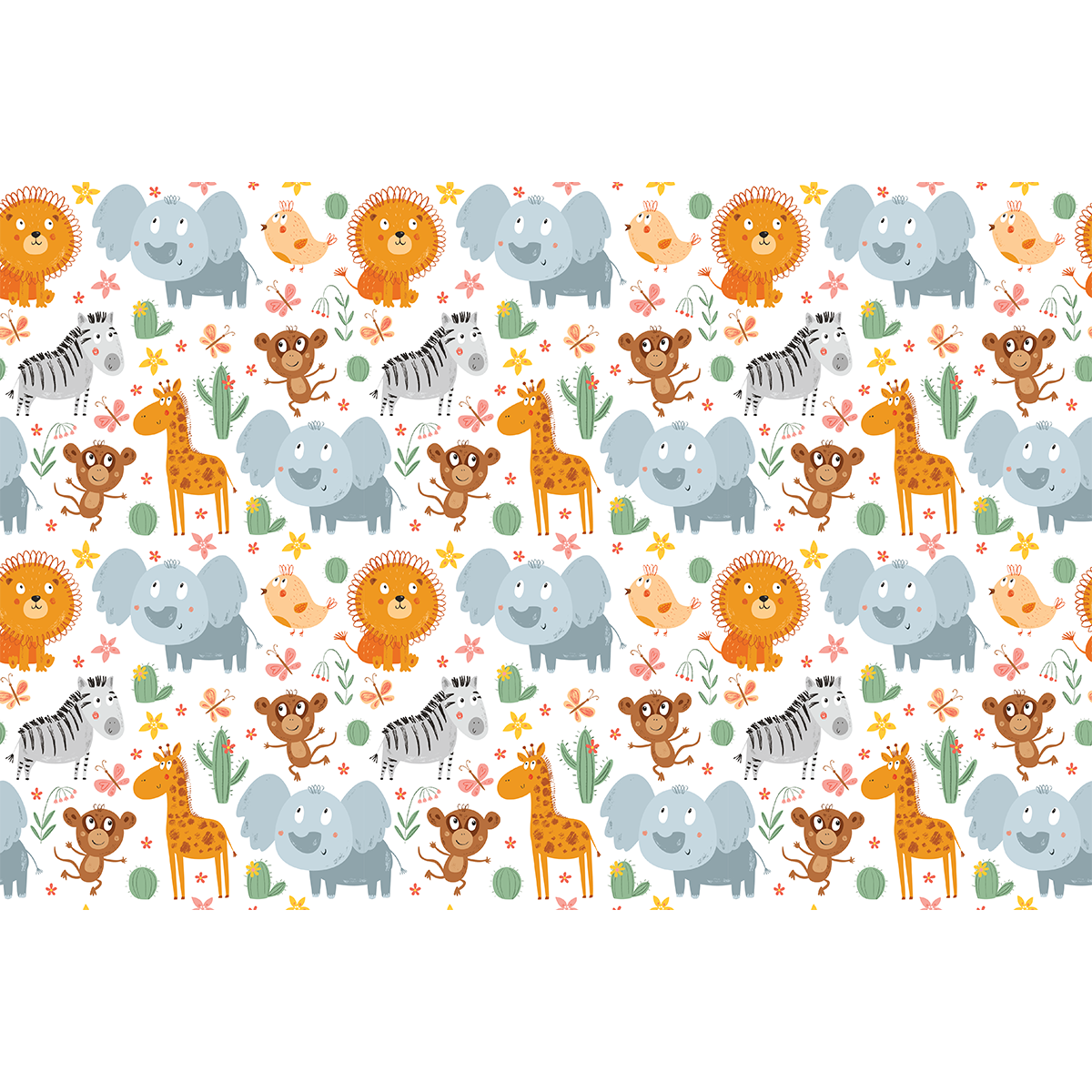 Pegatina muebles para niños animales exóticos - adhesivo de pared - revestimiento sticker mural decorativo - 60x90cm