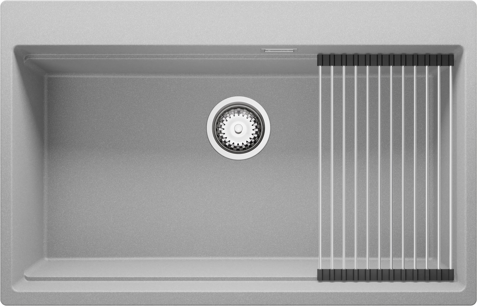 Lavello Da Cucina In Granito Beige 78x50cm - 1 Vasca Con Sifone, Per Mobile 80cm, Primagran