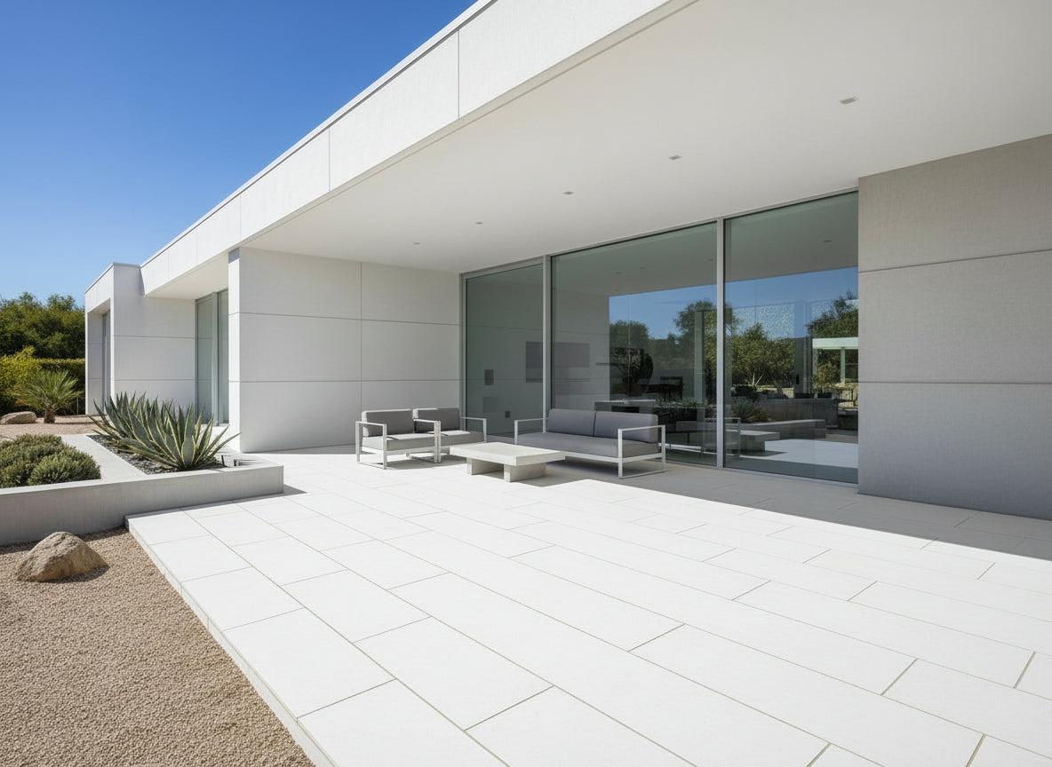 Dalle en Béton pour Jardin et Extérieurs 60x60 cm Unité / 60x60x4 cm. / Blanc - 5