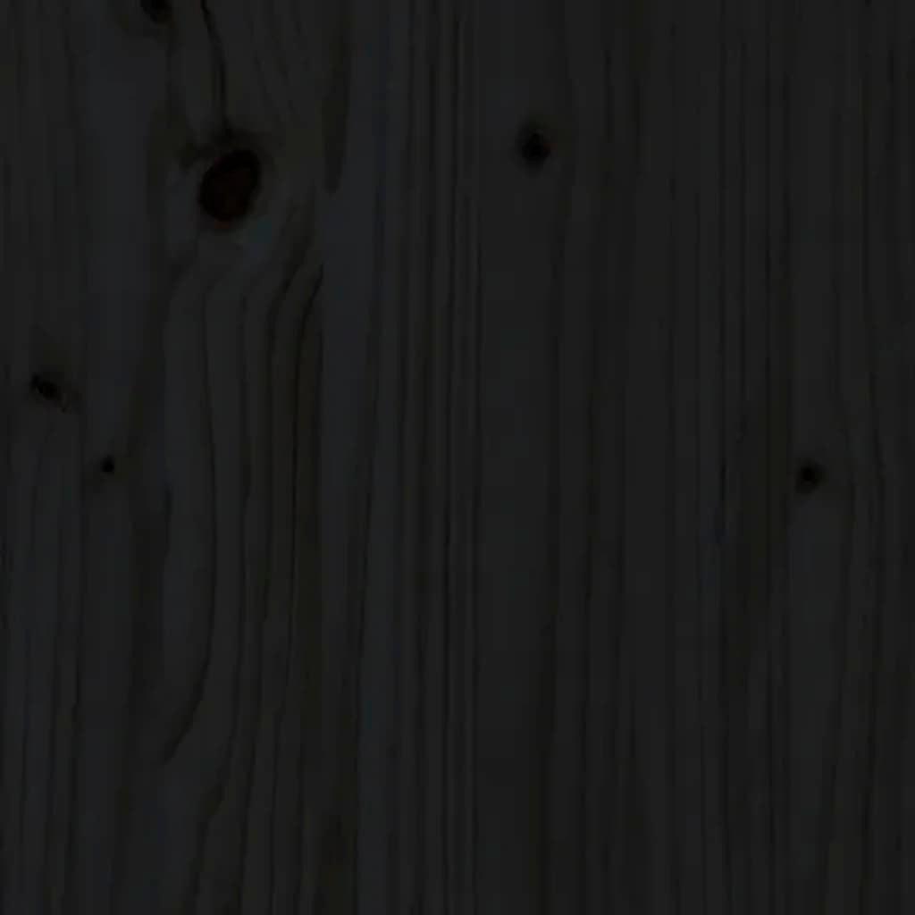 Maison Exclusive - Estrutura de cama 140x190 cm madeira maciça preto - 9