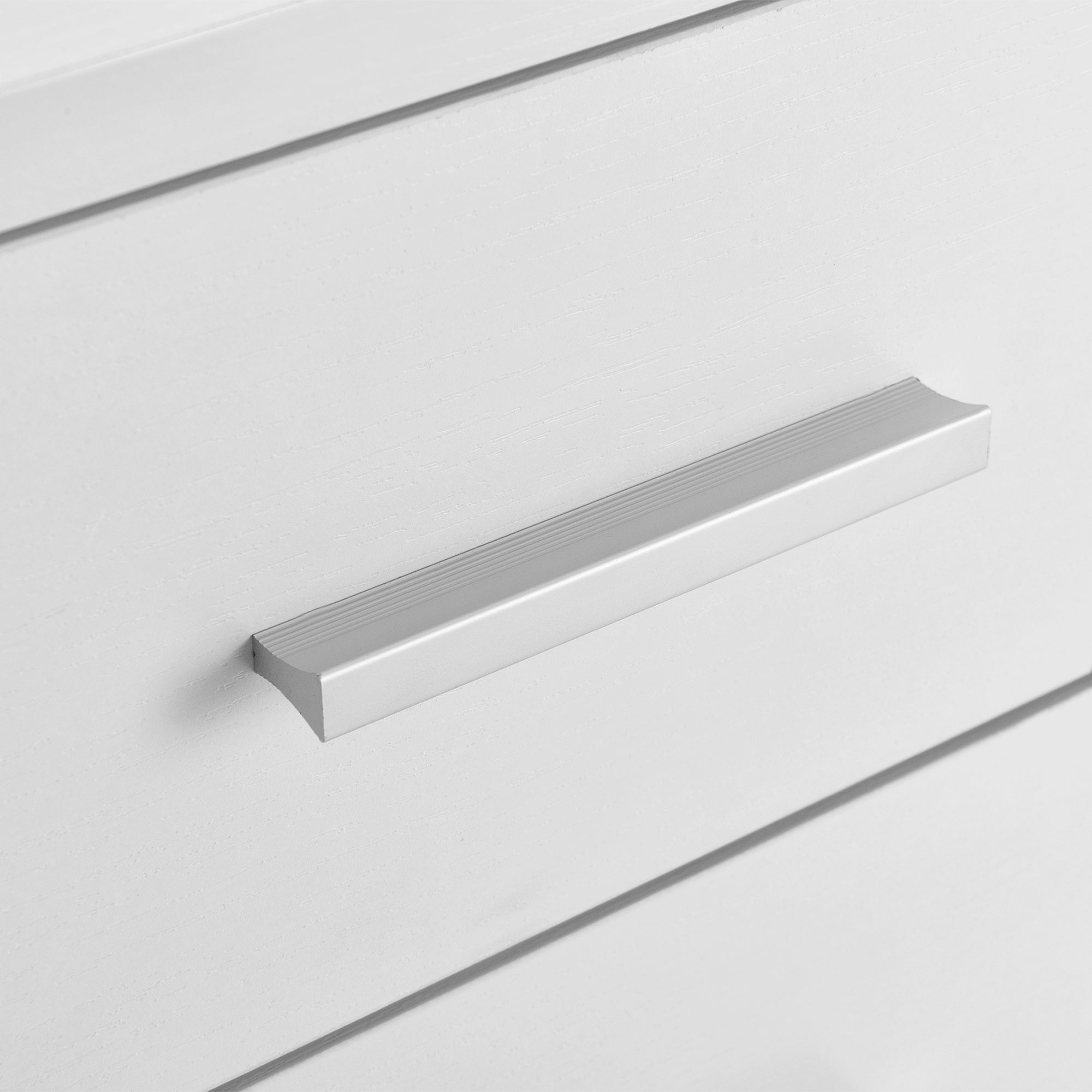 Mesa de cabeceira Jette elegante com 2 gavetas em aglomerado 38 x 34 x 37cm - Branco [en.casa] - 6