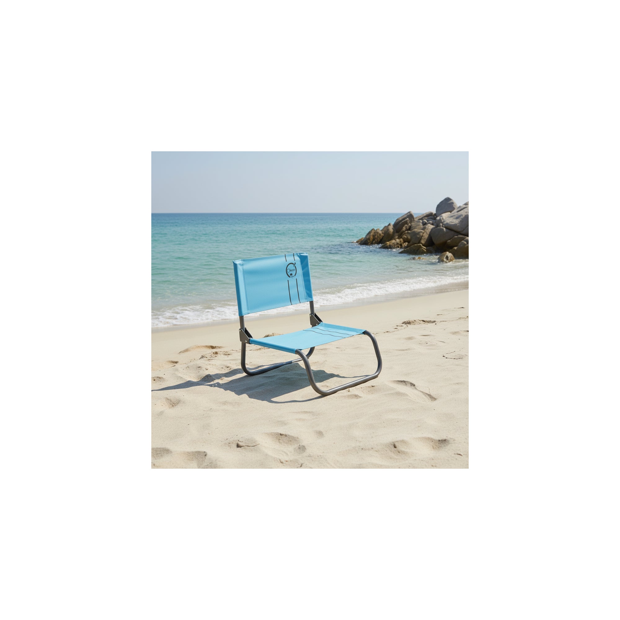 Lot de 2 chaises cale-dos de plage 1 pliure - O'Beach - Dimensions : 40 x 50 x 45 cm - 3