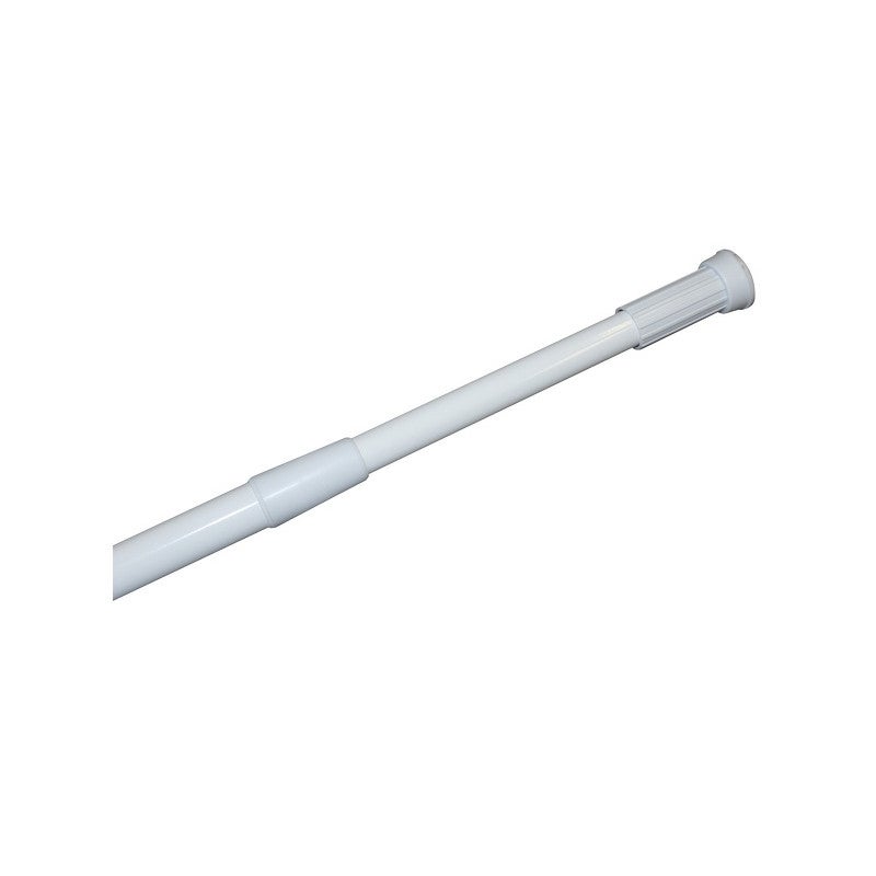 Barre tringle pour rideau de douche ou baignoire extensible Blanche 110-200cm MSV - 2