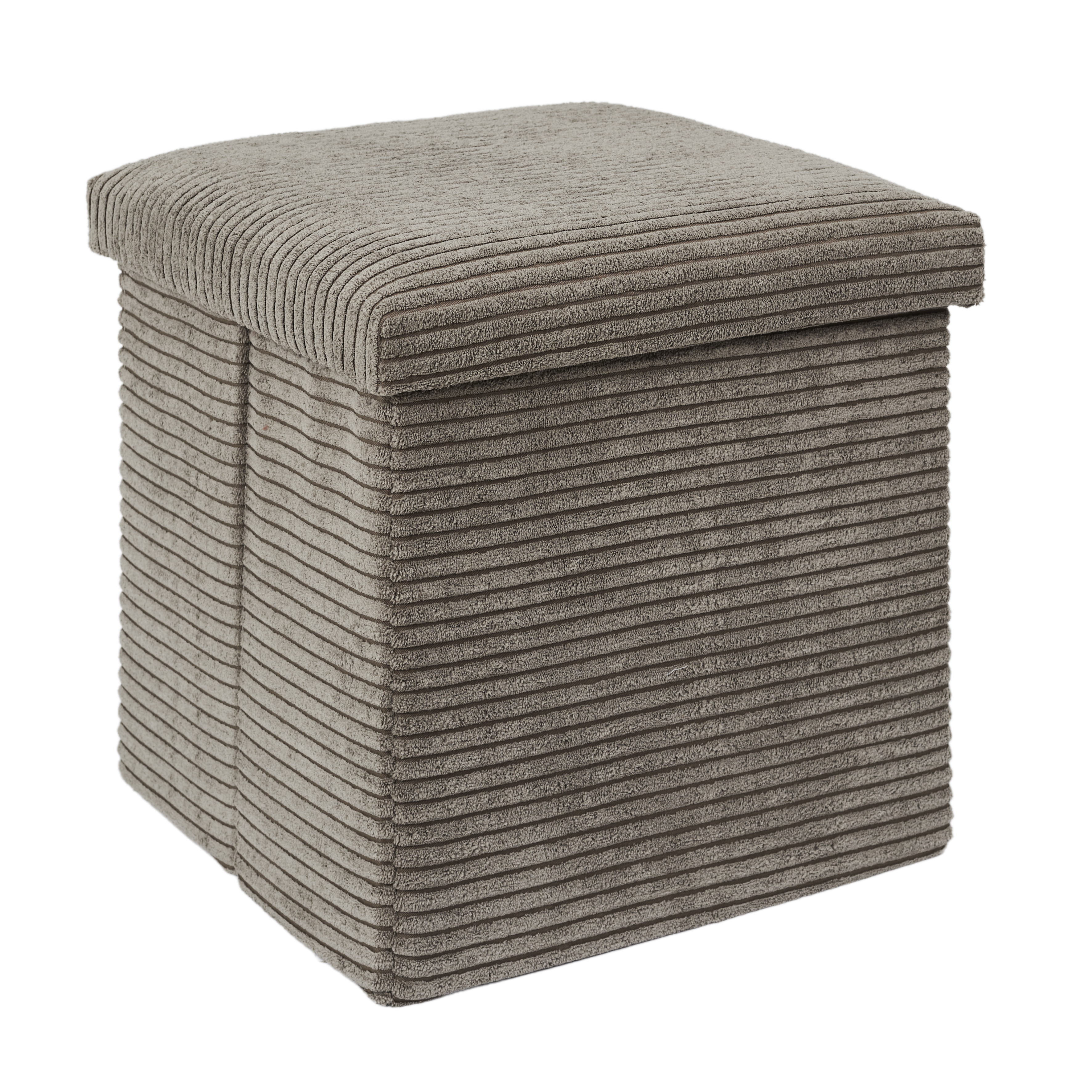 Coffre - Home Deco Factory - Scott - Pliable - Côtelé - Taupe - 2