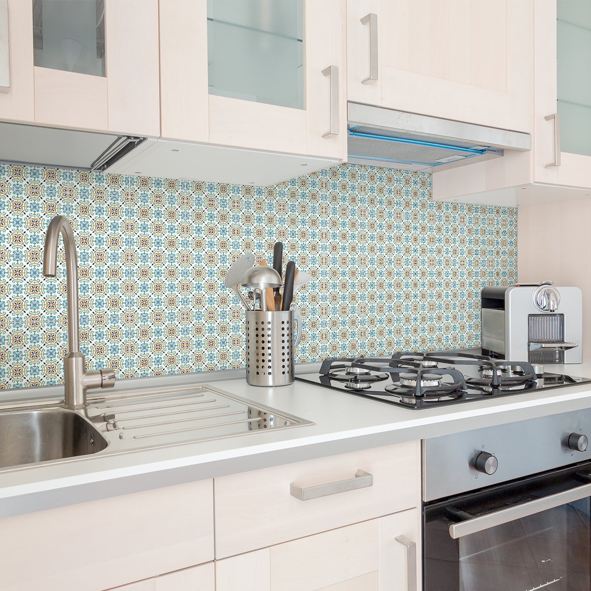 Sticker Mural Carrelage Adhésif Cuisine Salle De Bain - 60 STICKERS CARRELAGES MARBRE GRIS DE PORTIMAO - 60stickers10x10cm | Leroy Merlin