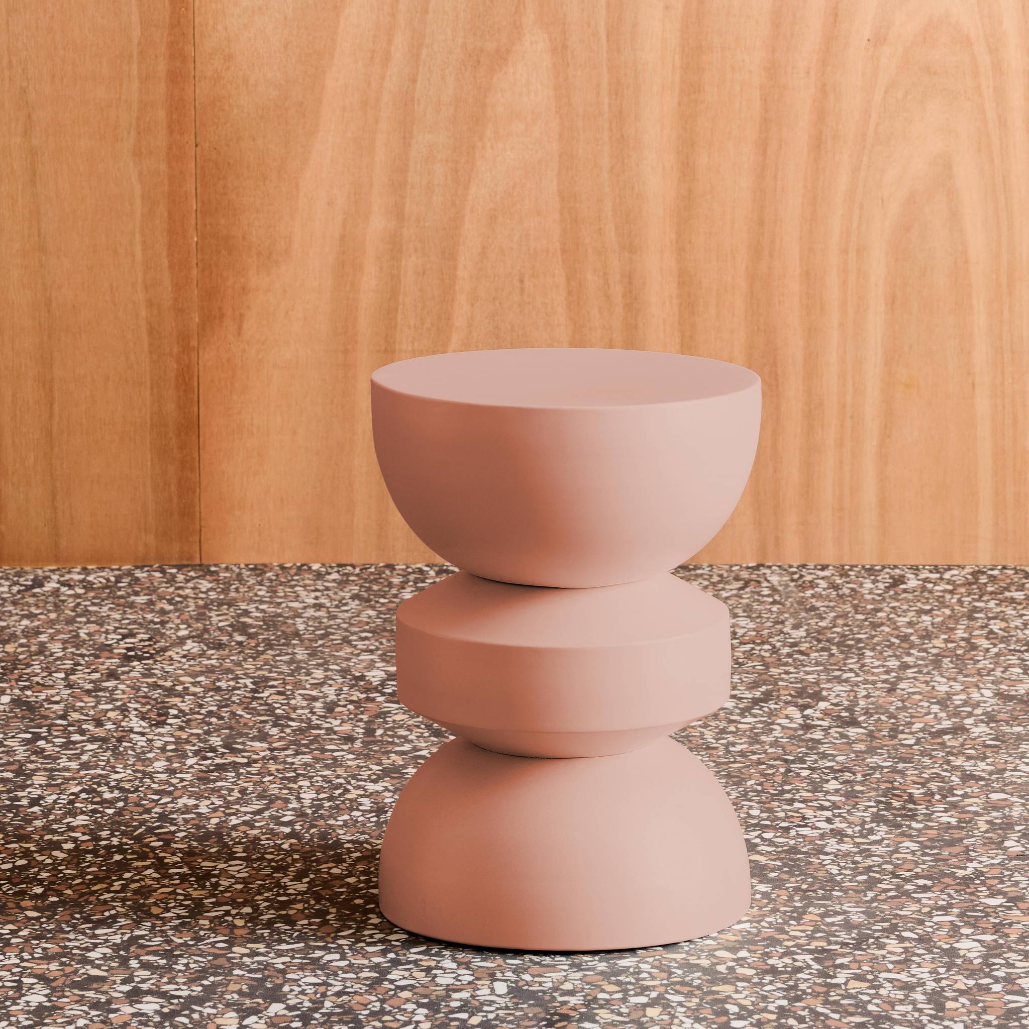 Table d'appoint. bout de canapé. table de chevet en métal. rose. Assa. Ø32 x H 43.5cm - 2