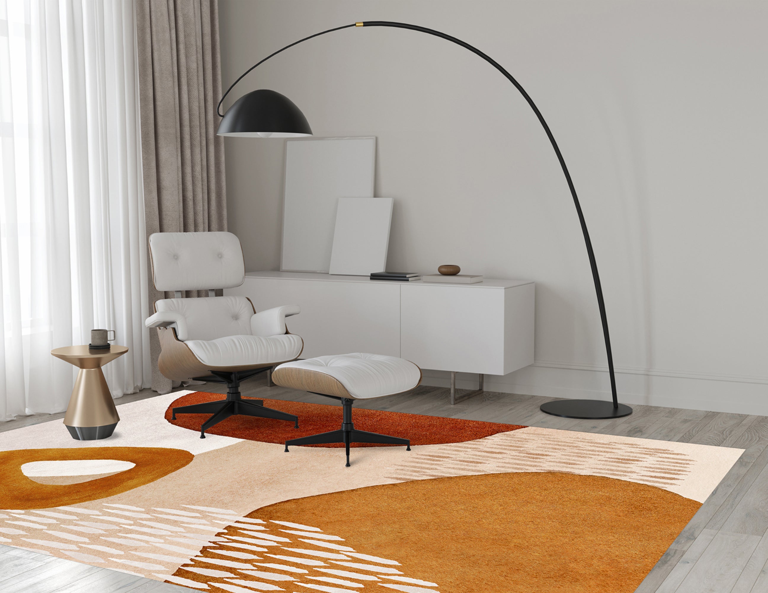 Tapis antidérapant en vinyle, Irina 133x200 cm - PVC imprimé, lavable, ignifuge, pour le salon et la cuisine, style moderne - 6