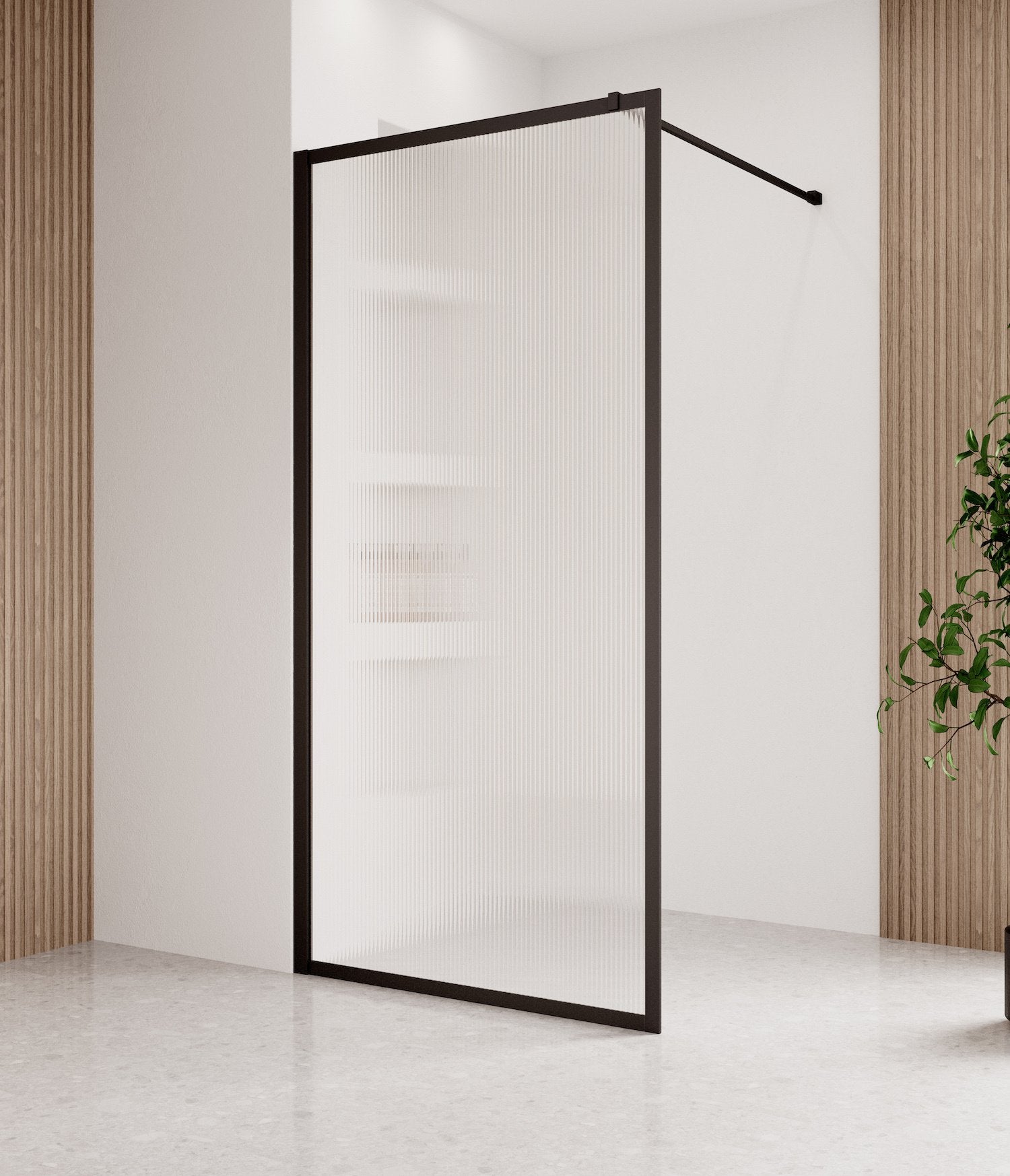 Paroi de douche 90 x 200 cm Noir Douche à l'italienne Verre — free download
