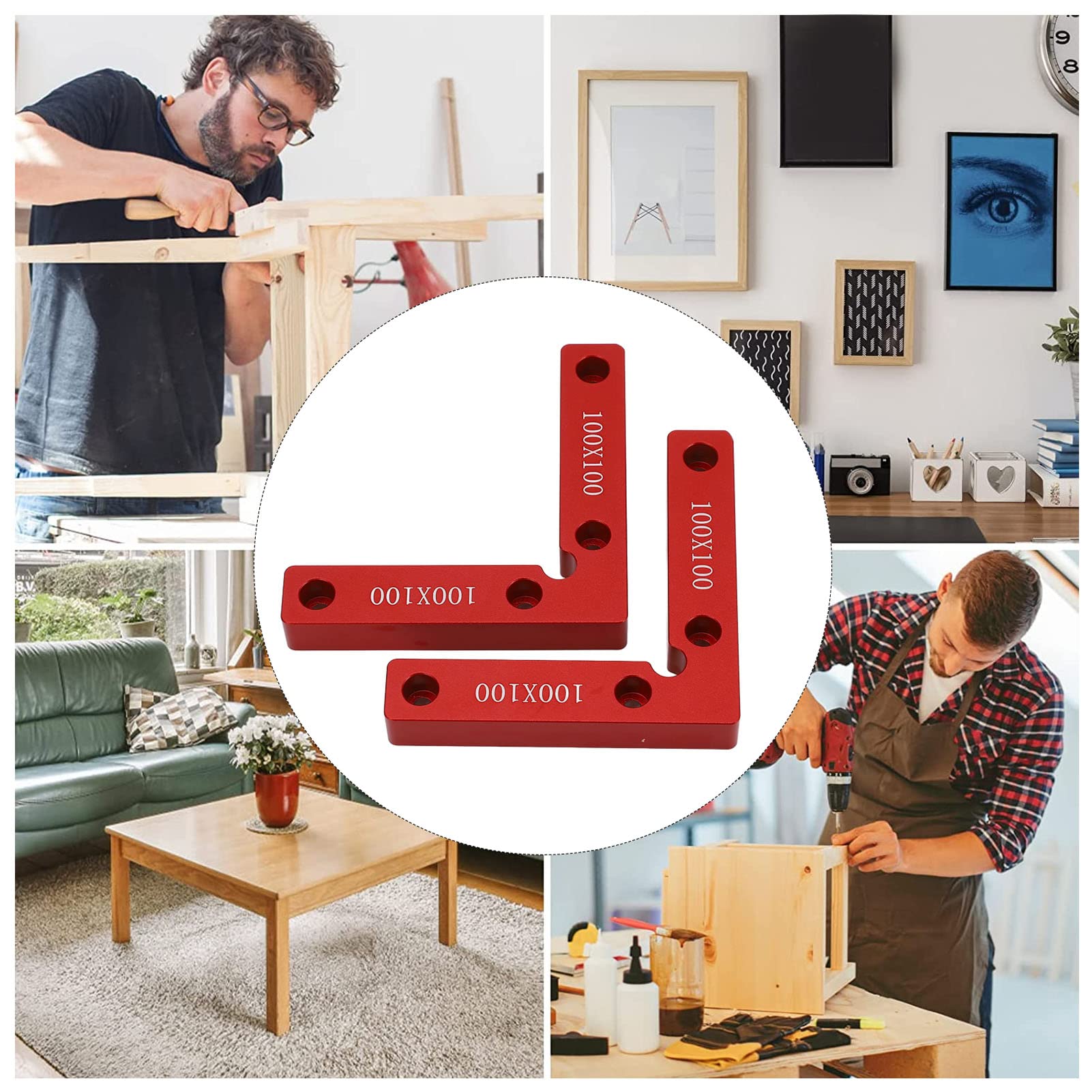 Moule A Cake Pinces à Angle Droit En Alliage D'aluminium, équerres De Positionnement Résistantes, Outil Carré De Serrage D'angle De Charpentier, Travail De Calcul, 90, 14x14cm Scie Japonaise