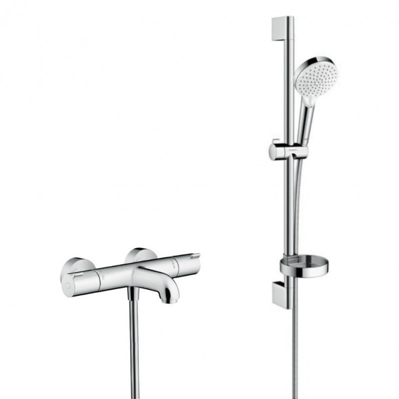 Hansgrohe Ecostat Duschventilverkleidung – 2-Griffe, Druckausgleich, Mattschwarz | Moderne Badarmatur Mit Umsteller