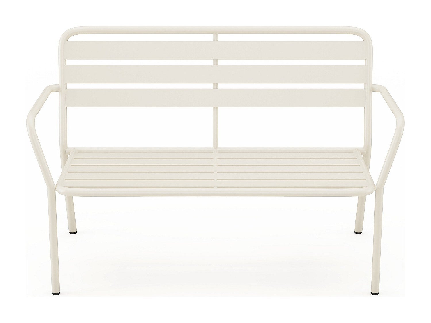 Ławka ogrodowa z metalu - Beżowy - MIRMANDE marki MYLIA
