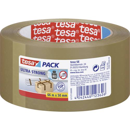 Tesa ULTRA STRONG Ruban Adhésif Emballage Marron 66m X 50mm - Lot 3 Pièces Extra Résistant