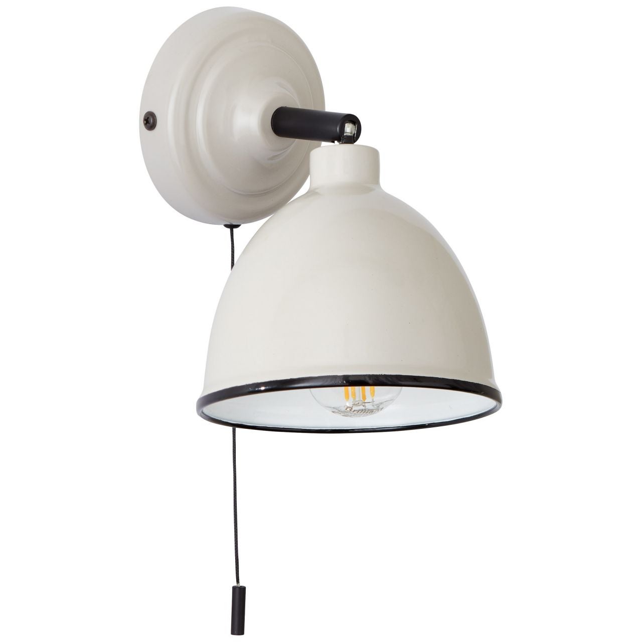 Lampa BRILLIANT, zawieszenie Tosh 25cm antyczne drewno / czarny korund, 1x A60, E27, 40W, drewno ze zrównoważonej gospodarki leśnej (FSC) - 6