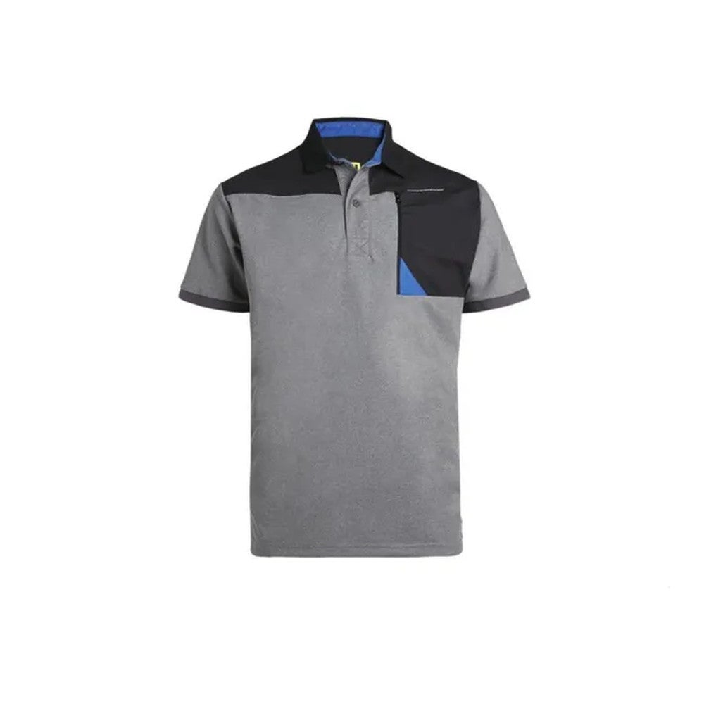 HORTEN - POLO DE TRAVAIL - 1403 Noir , Gris chiné XL - 6