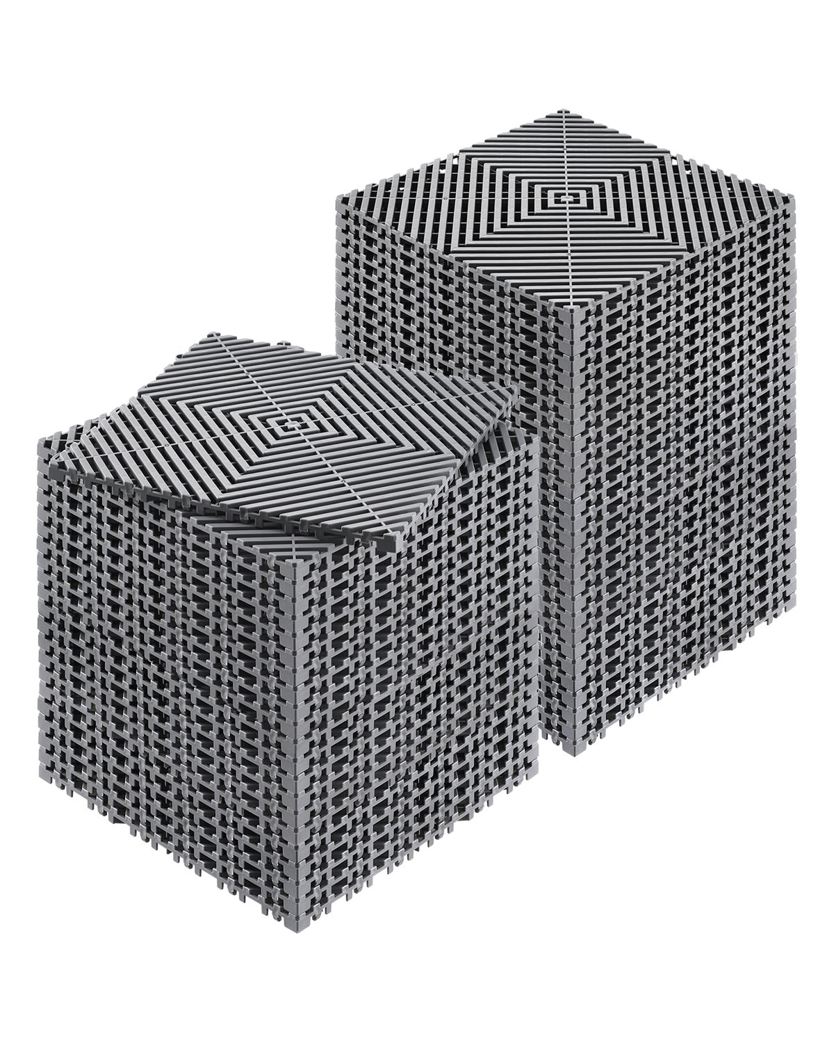 50 x Mata drenażowa Płytki podłogowe do garażu Łączone 31x31cm Szare VEVOR