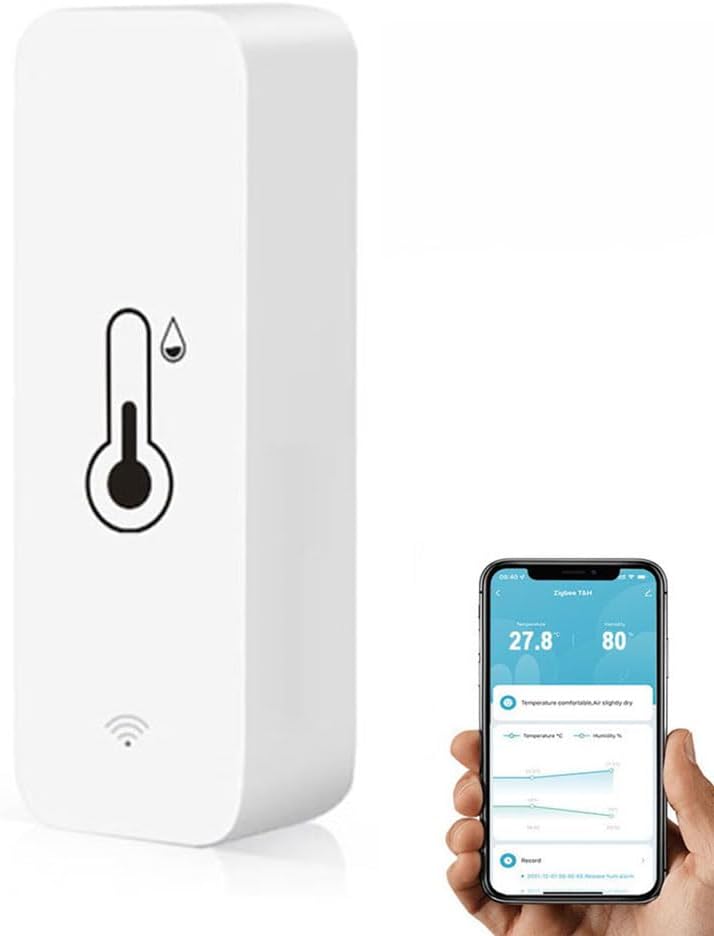 Termometr i higrometr Wi-Fi do domu - Czujnik temperatury i wilgotności Wi-Fi do domu - Dokładny monitoring