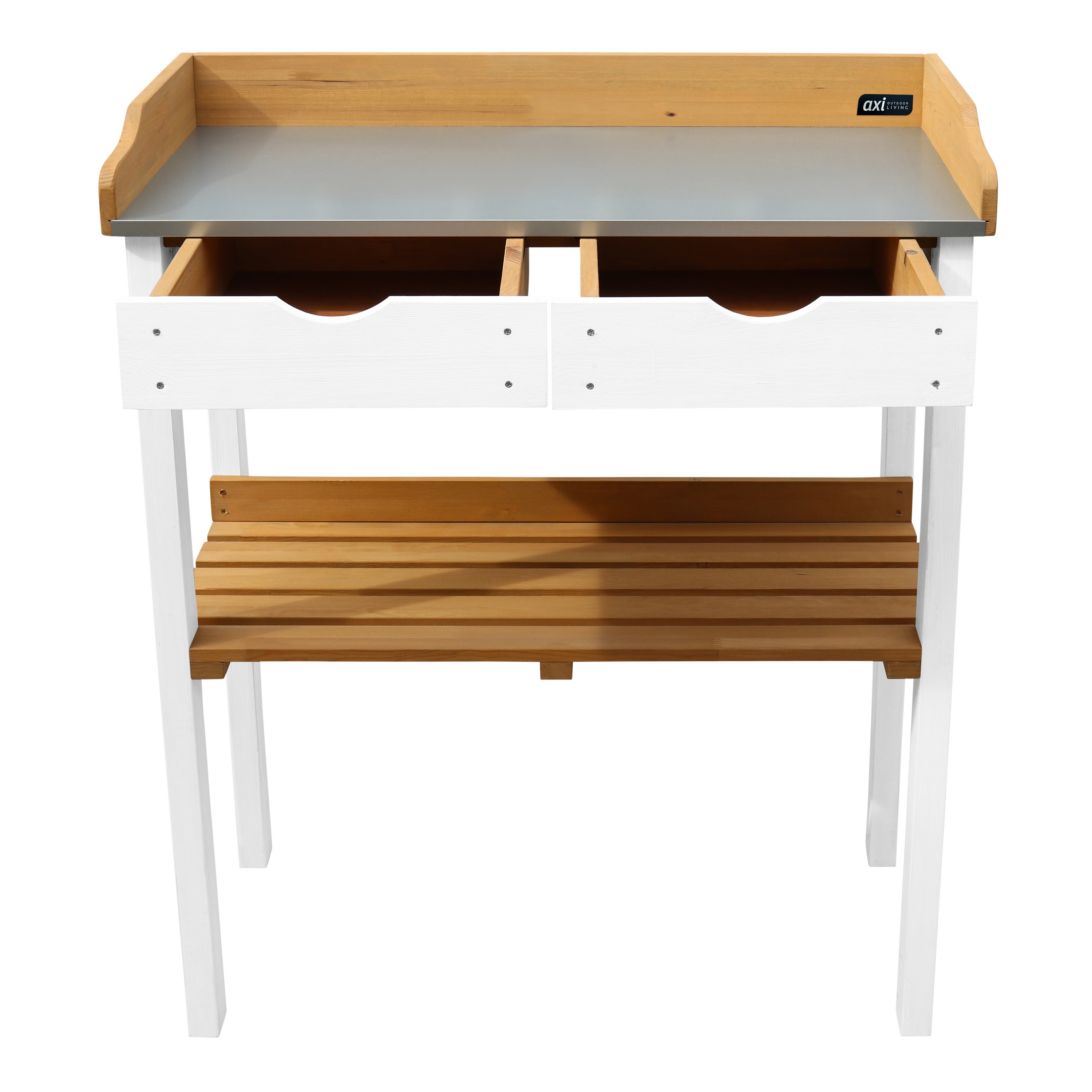 Axi Table De Rempotage Avec 2 Tiroirs En Marron & Blanc | Table De Plantation En Bois Pour L'Exterieur - 5