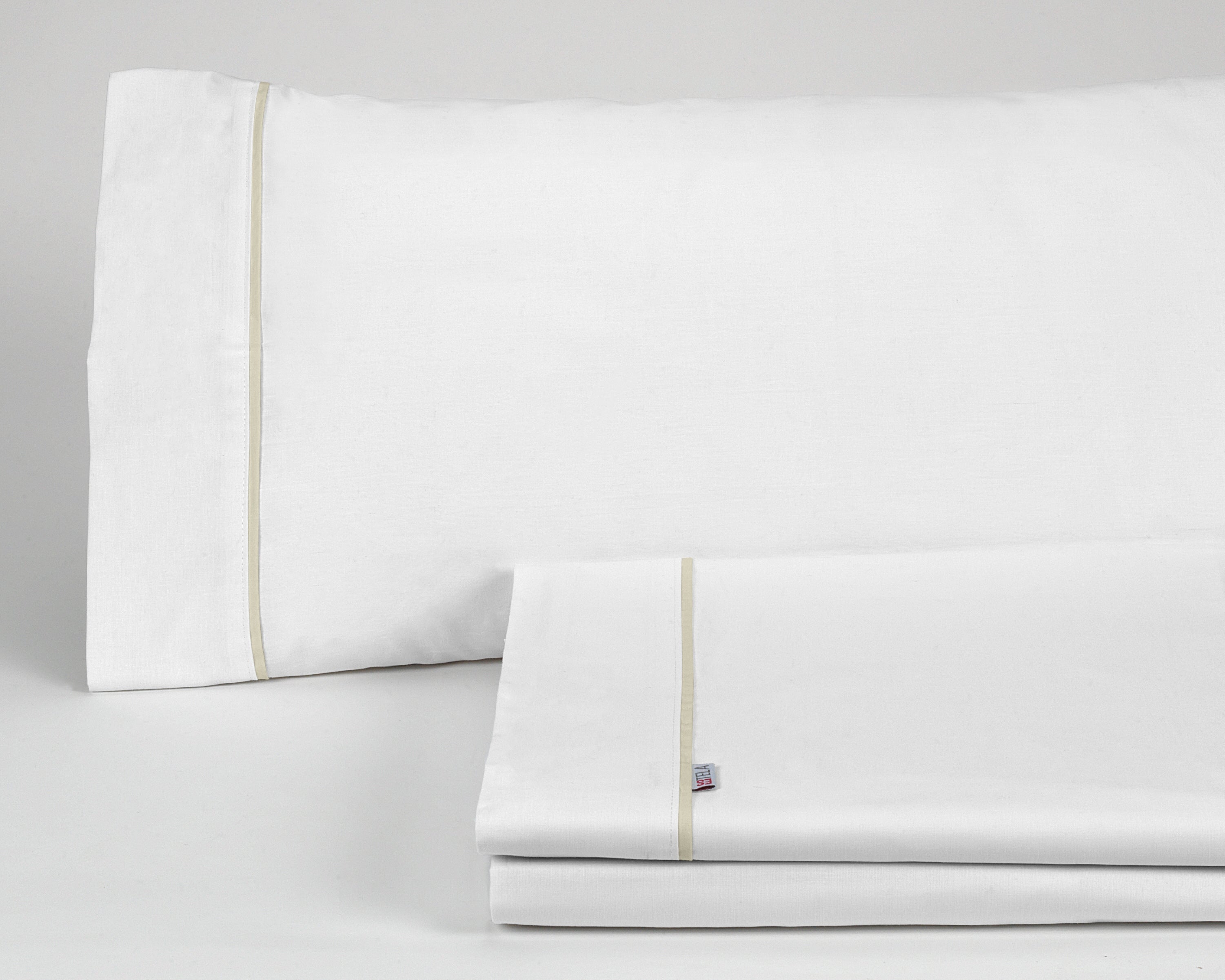 Juego de sábanas color blanco - cama de 160 (4 piezas)