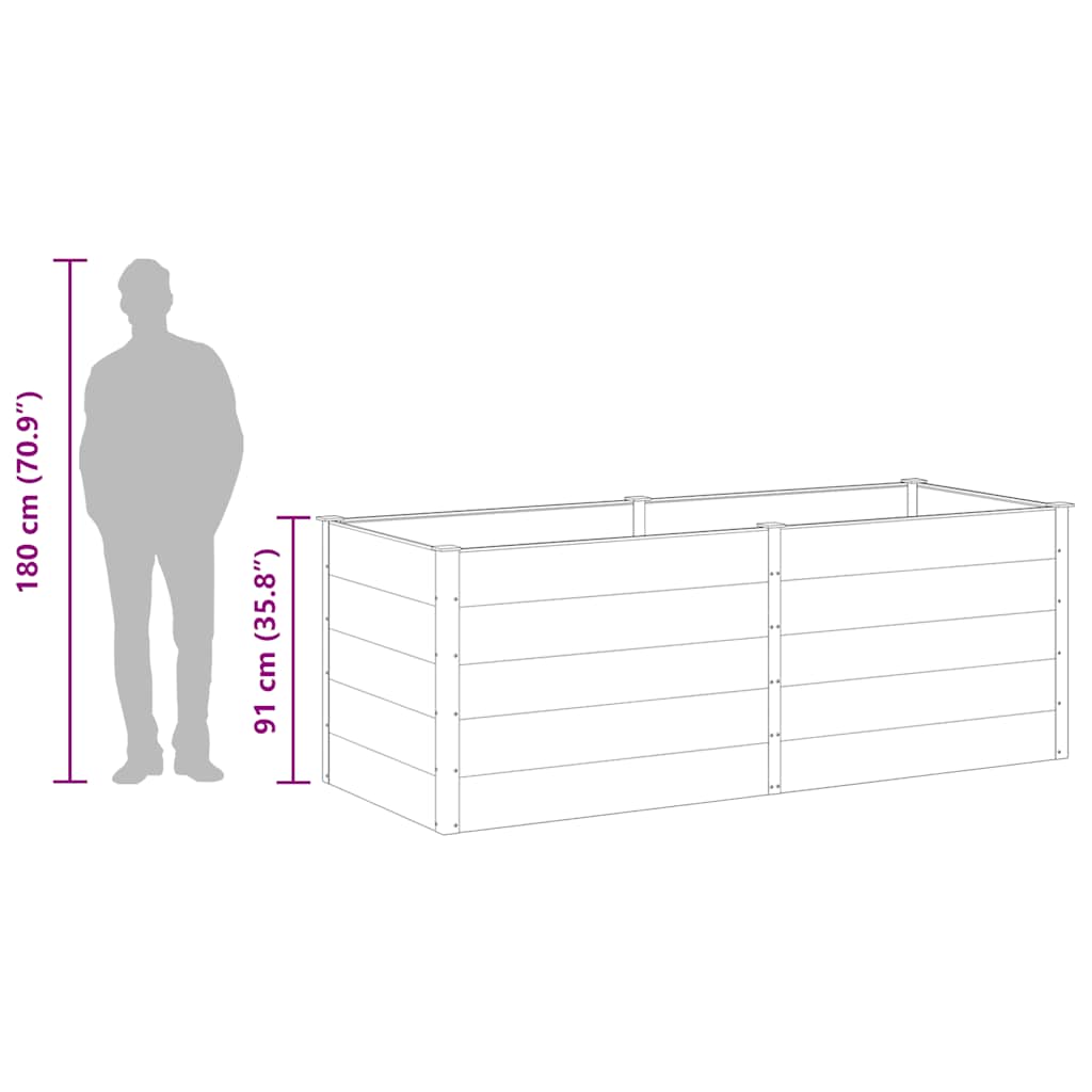 Maison Exclusive - Letto Rialzato da Giardino 250x100x91 cm in WPC Grigio - 8