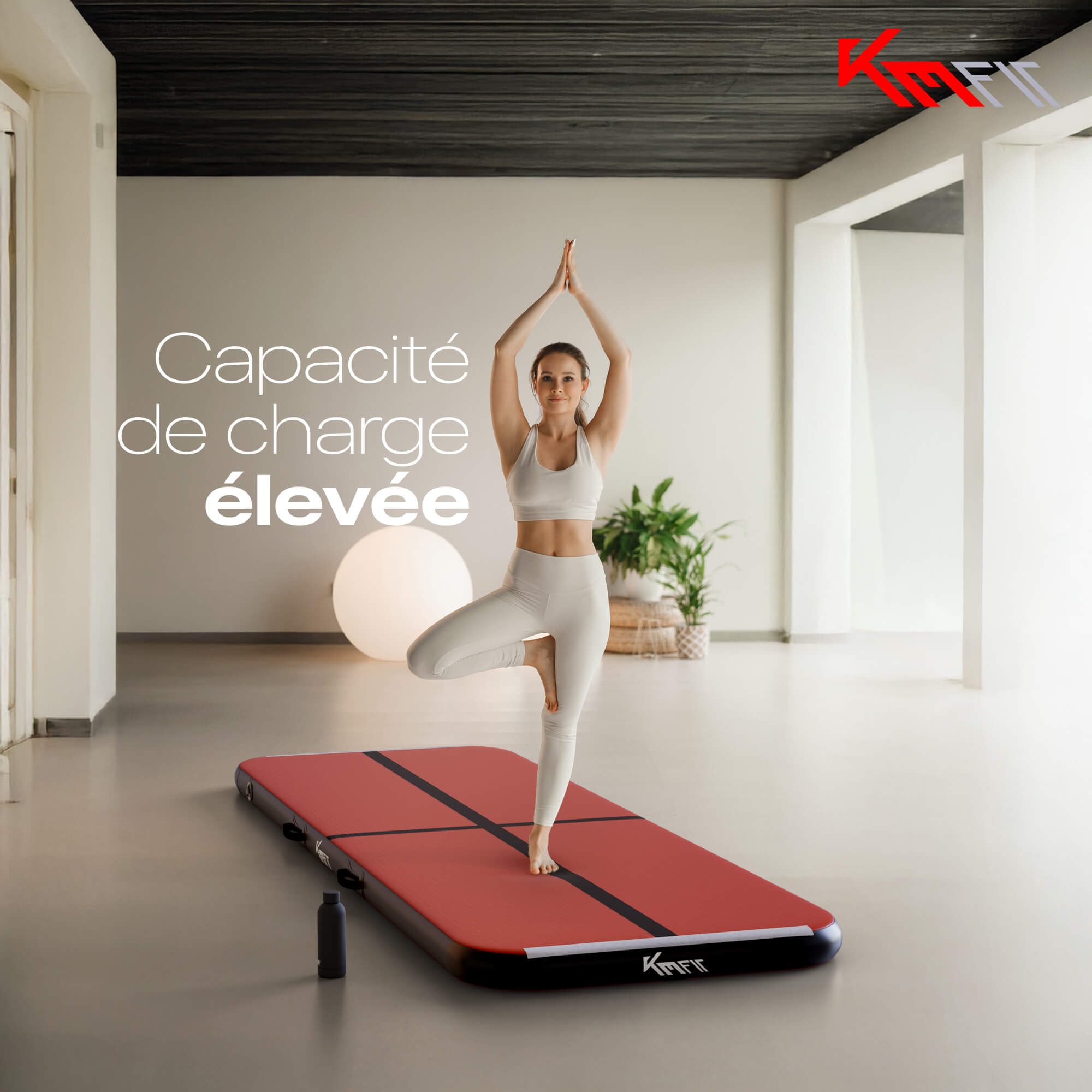 AREBOS Tapis de gymnastique gonflable Airtrack 4 m | Avec sac de transport, pompe à air électrique et kit de réparation | Résistant aux UV - 4